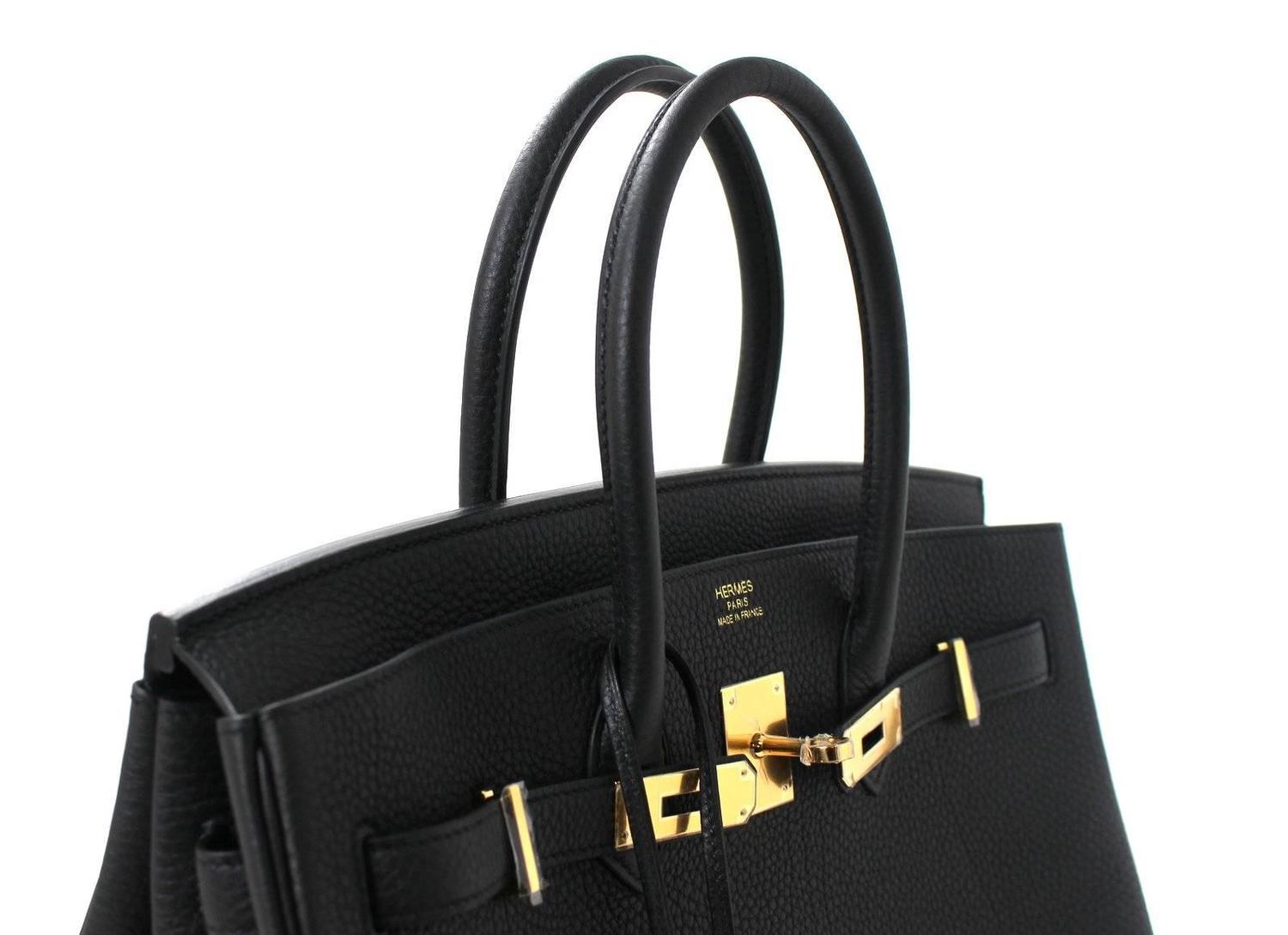 Hermes Black Birkin Bag- 35 cm, Gold Hardware For Sale at 1stdibs  