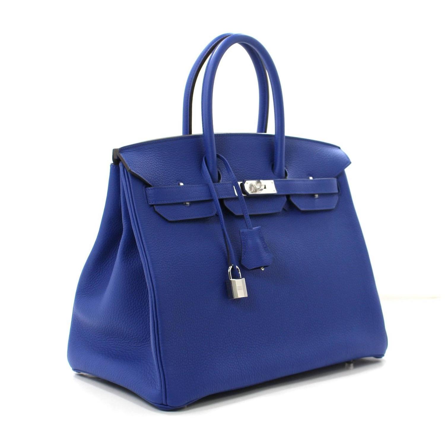 birkin bag price range - Hermes Blue Electrique Togo Birkin Bag, 35 cm size with PHW For ... birkin bag price range - Hermes Blue Electrique Togo Birkin Bag, 35 cm size with PHW For ...