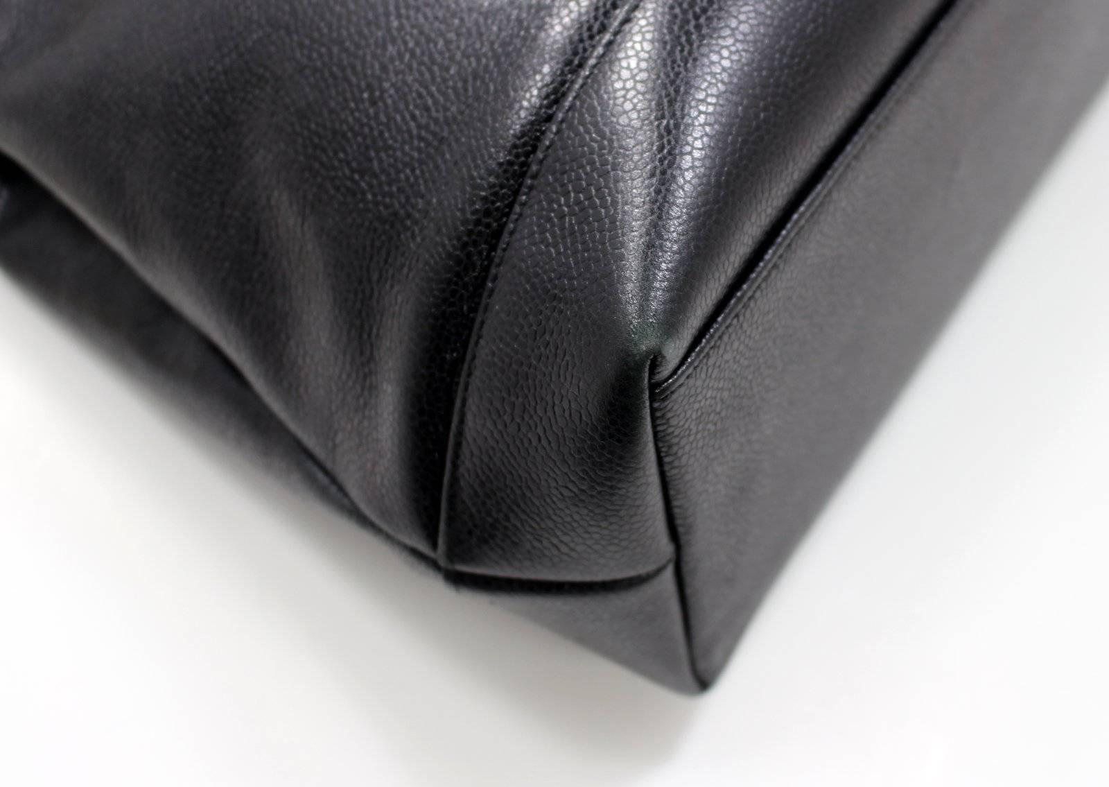 Chanel Black Caviar Leather Shoulder Bag- Large, GHW 1