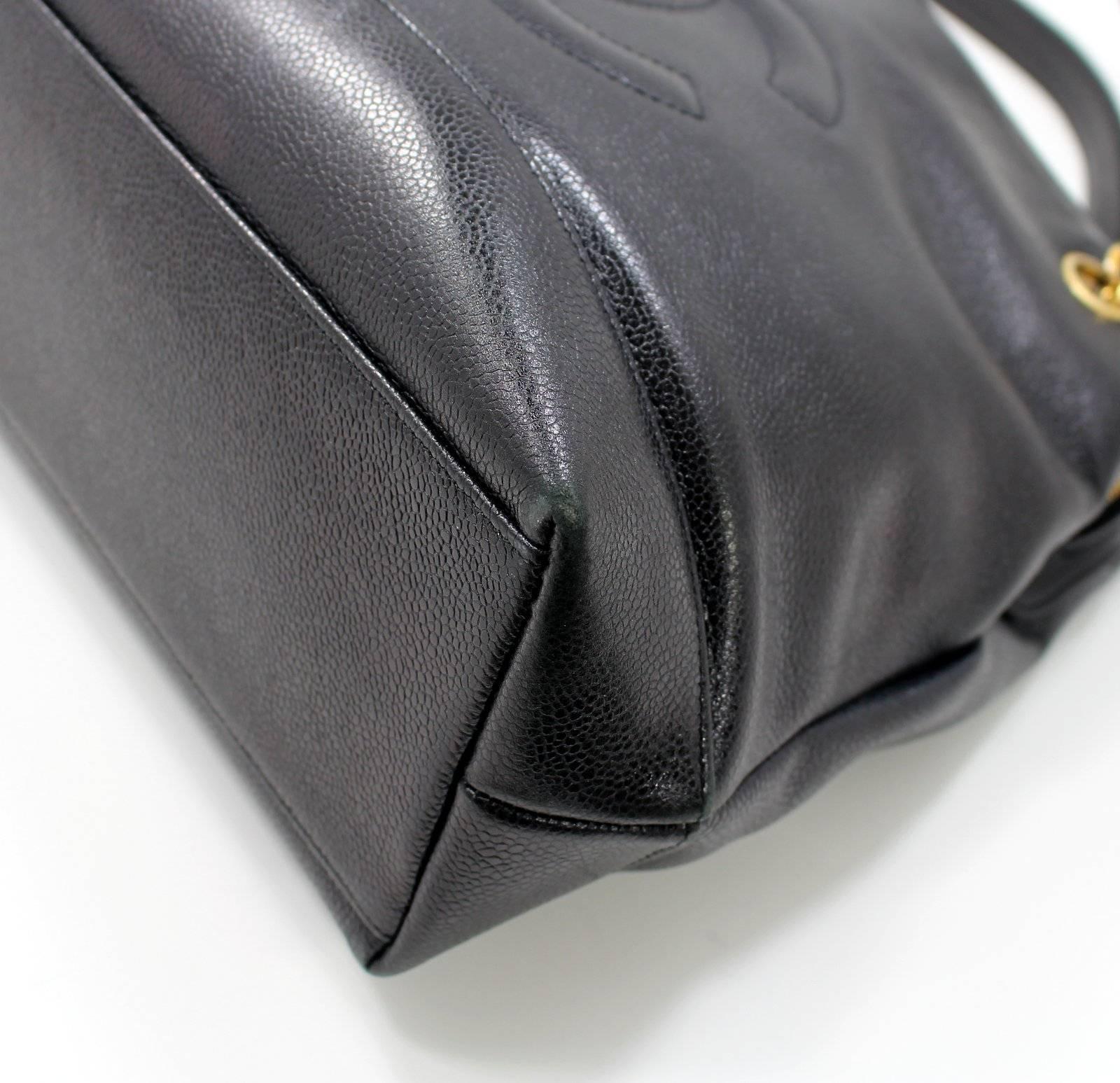 Chanel Black Caviar Leather Shoulder Bag- Large, GHW 2