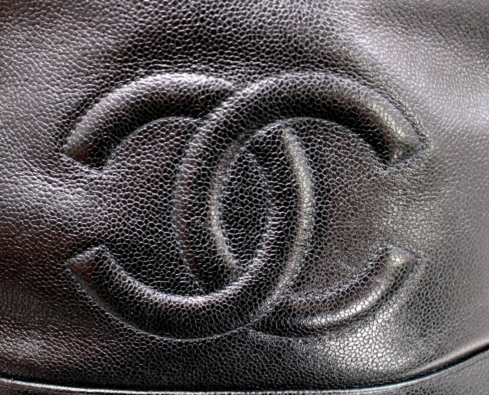 Chanel Black Caviar Leather Shoulder Bag- Large, GHW 3