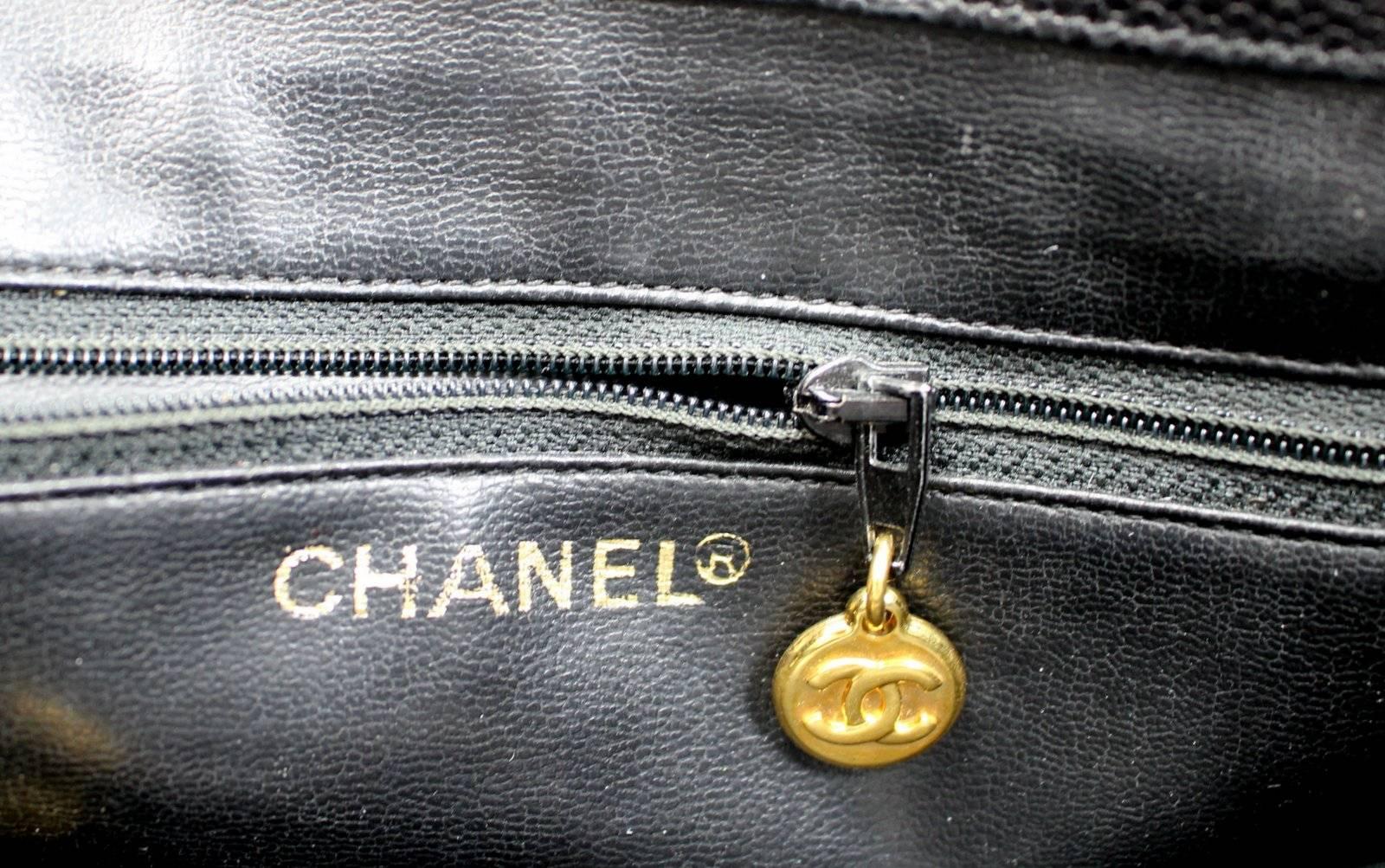 Chanel Black Caviar Leather Shoulder Bag- Large, GHW 5