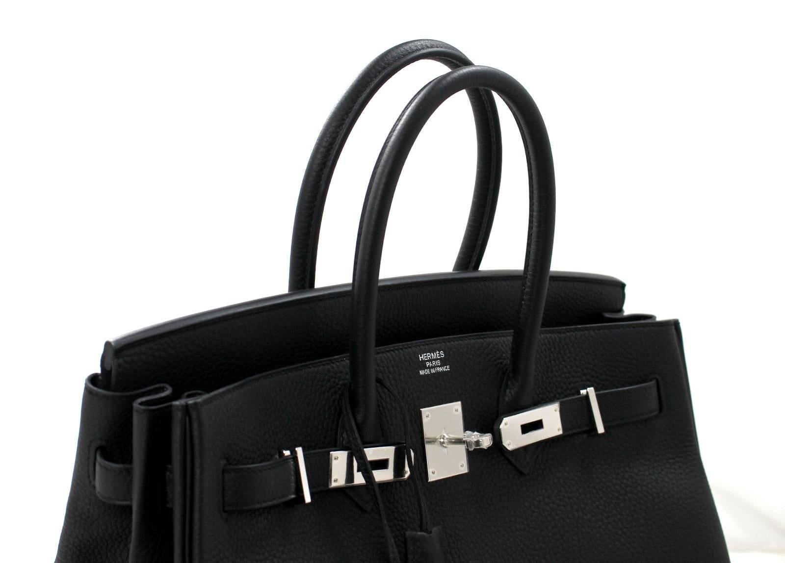 Hermès Black Togo Leather Birkin Bag- PHW, 35 cm size 1