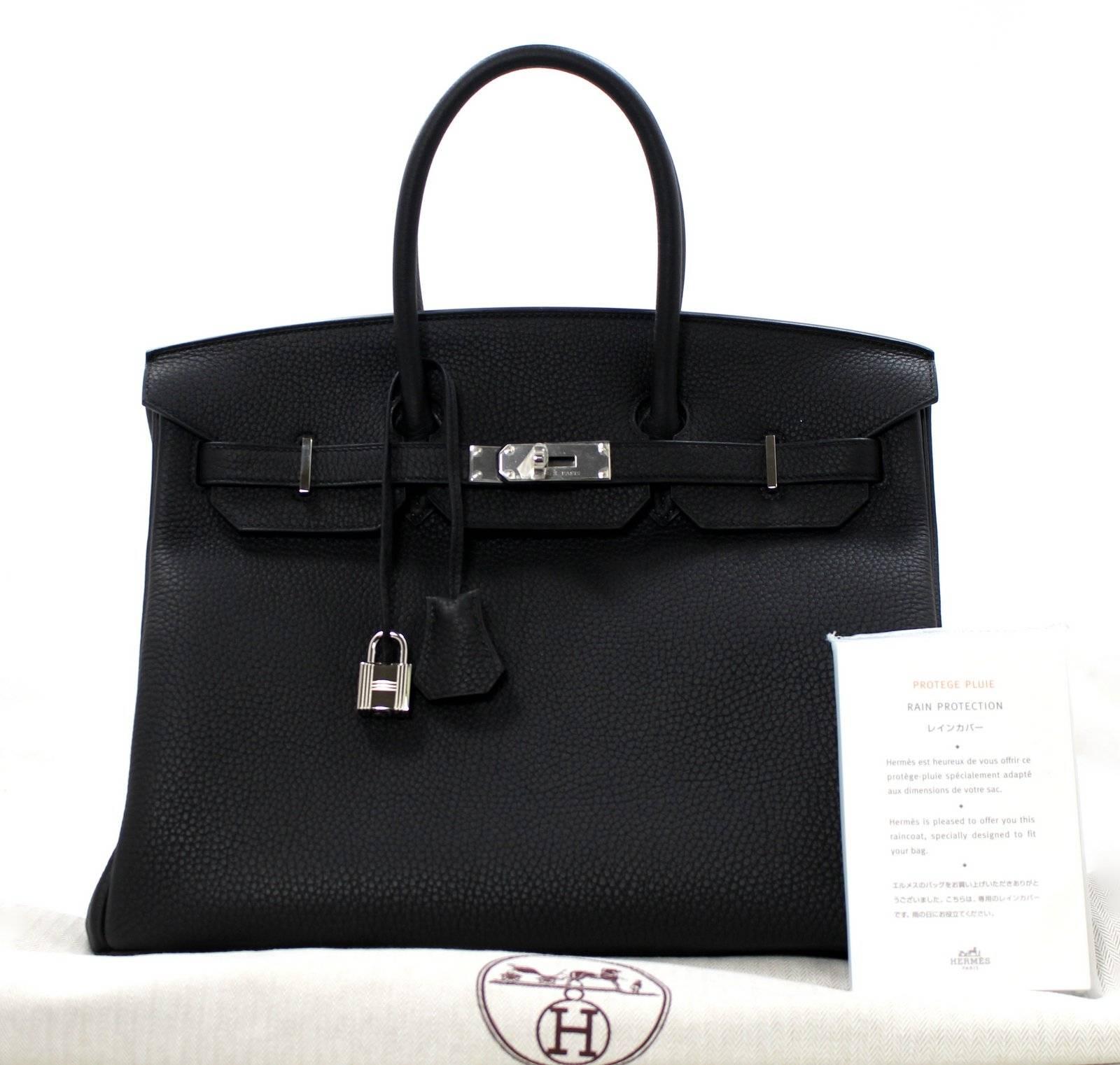 Hermès Black Togo Leather Birkin Bag- PHW, 35 cm size 6