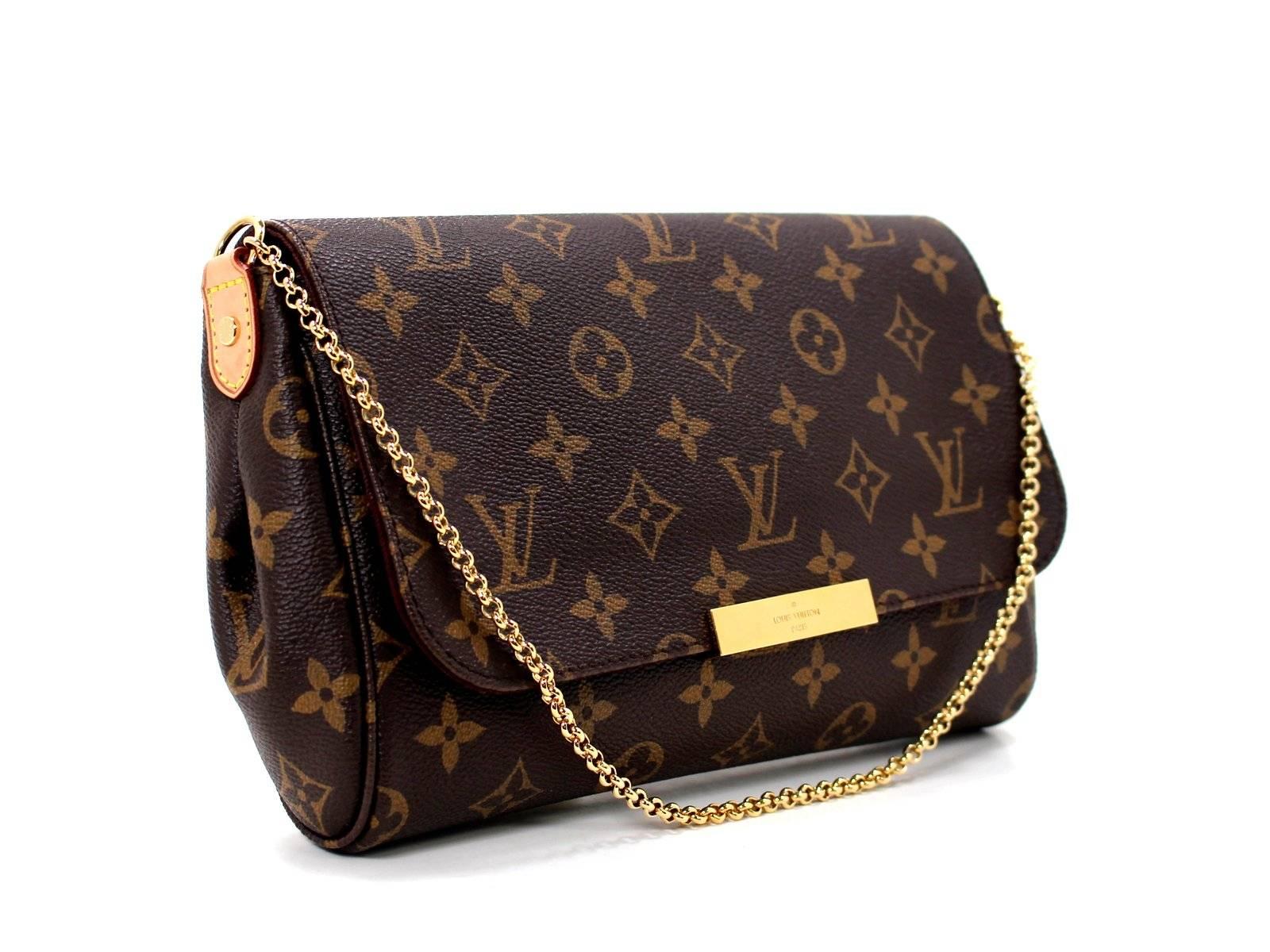Louis Vuitton Monogram Favorite MM- MINT - Retail $985.00 plus taxes

Currently carried in LV boutiques.  Only mild scratching on the hardware plaque; the rest of the bag appears new. Chic and versatile- two different straps allow for shoulder or