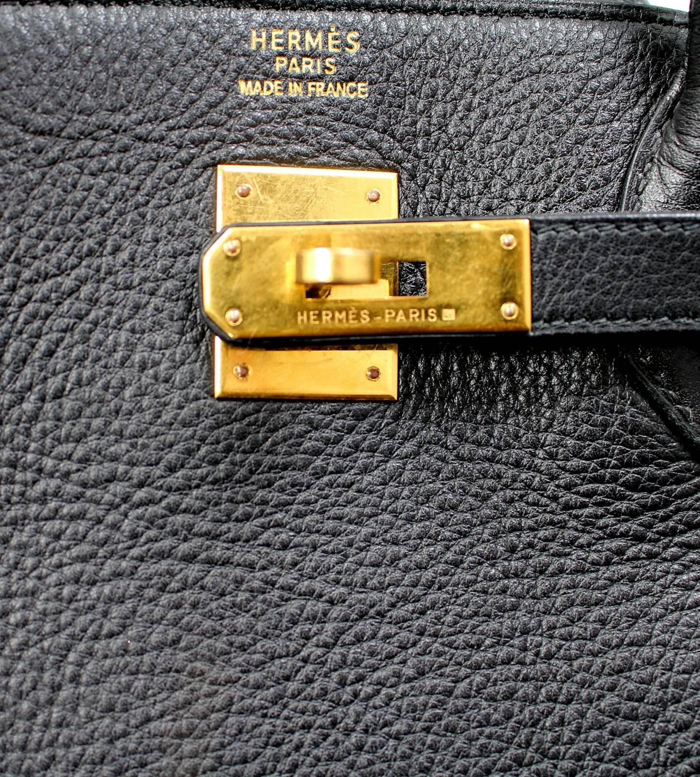 Hermès Black Buffalo Birkin in 40 cm size with Gold Hardware 3