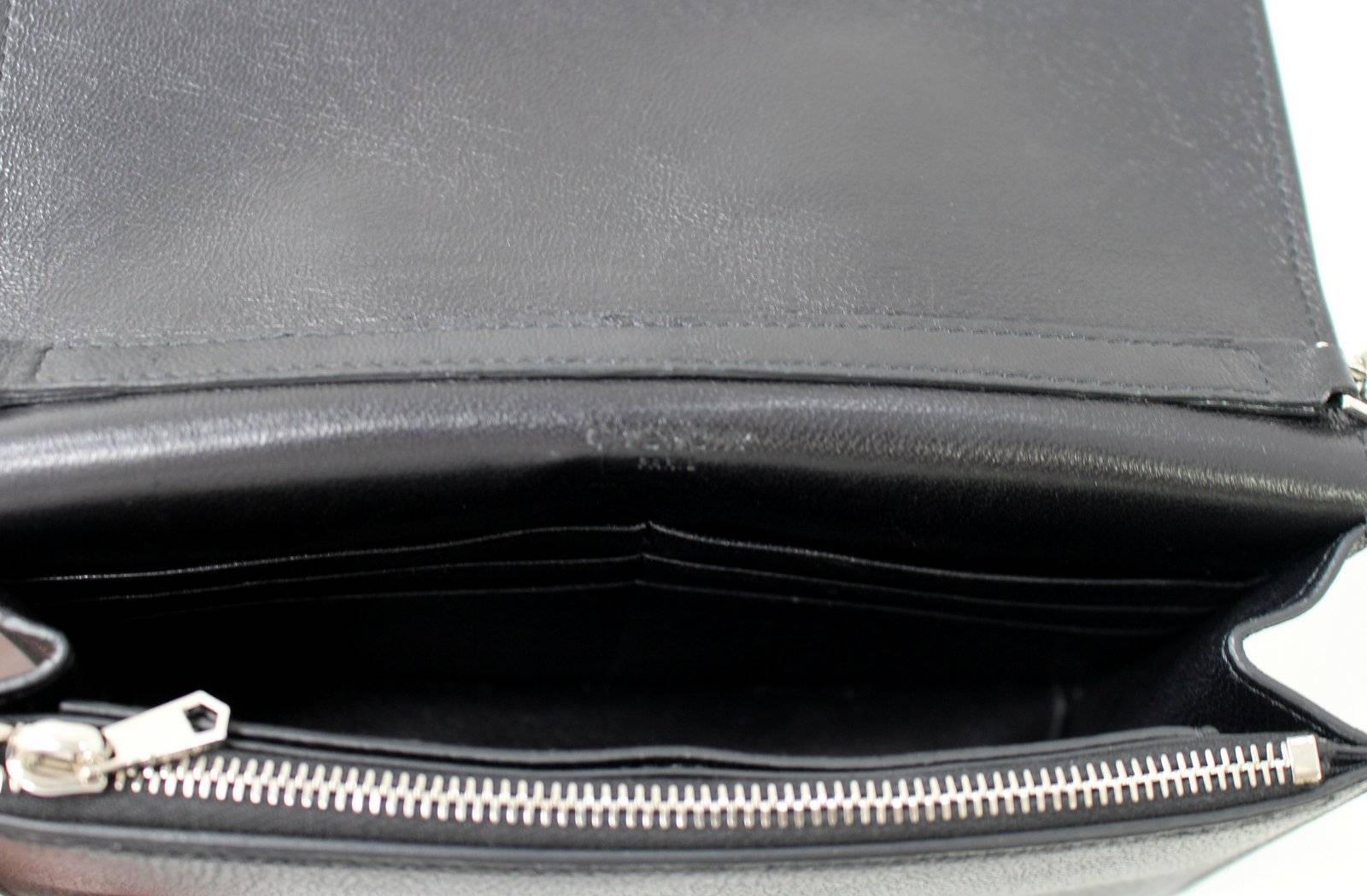 Givenchy Black Goat Leather Pandora Chain Wallet Bag 3