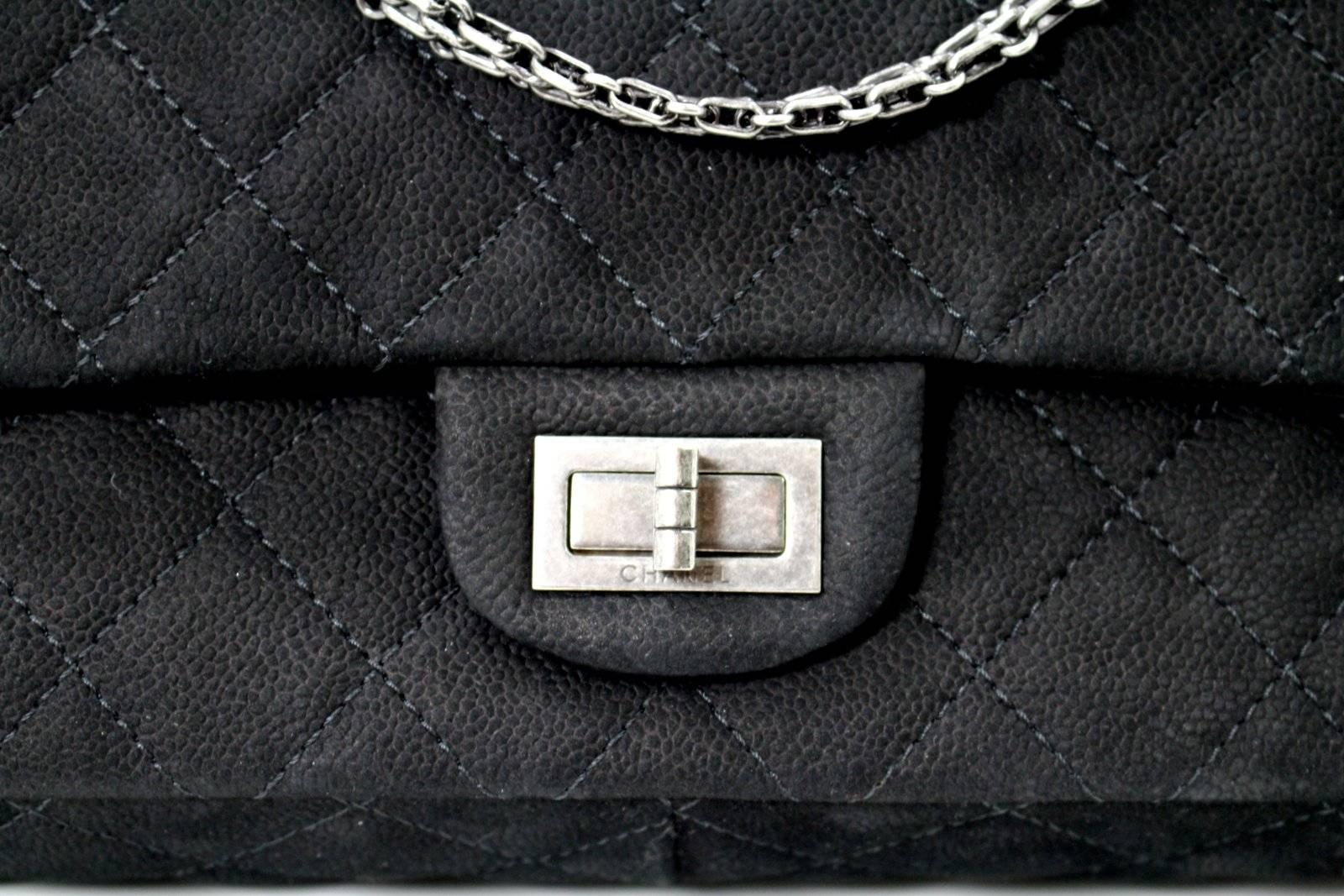 Chanel Black Leather 2.55 Double Flap Bag 2