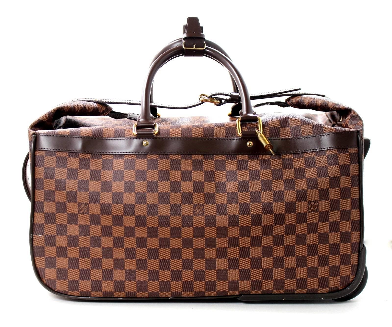 
Louis Vuitton Damier Ebene Eole 50 Rolling Travel Luggage Bag- Current value $3,000. MINT CONDITION!!!

There are minimal signs of use that are considered  normal and expected with a rolling carry-on bag.  Please review photos:  scratching by