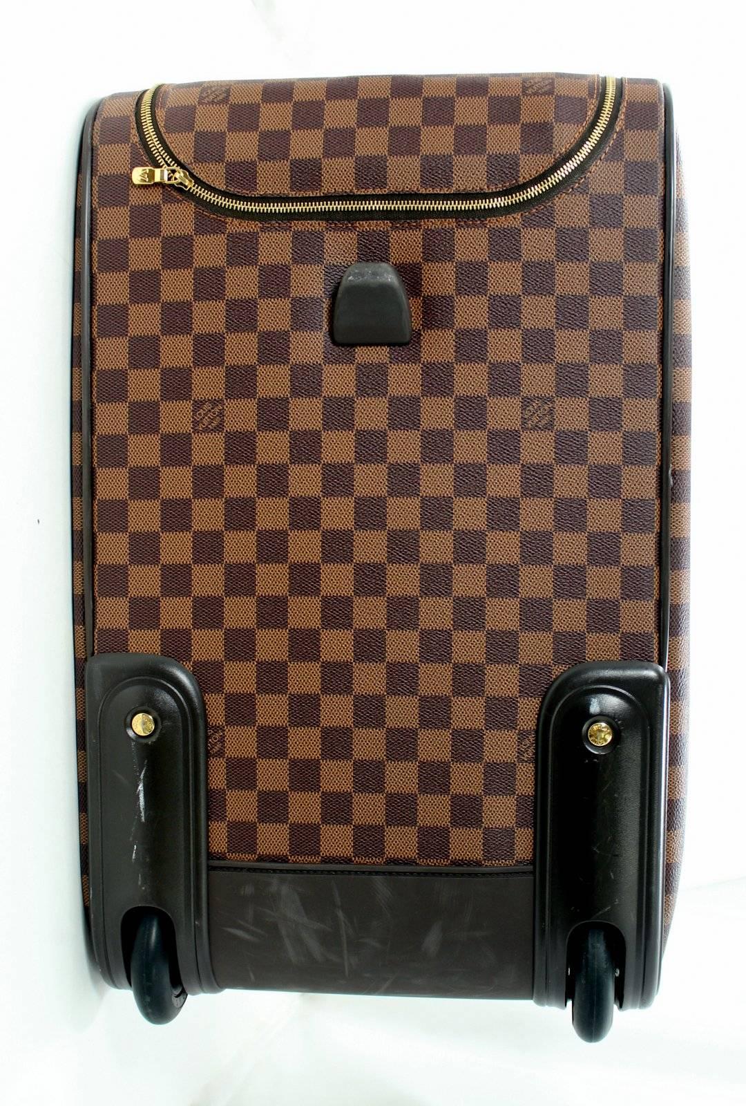 Brown Louis Vuitton Damier Ebene Rolling Trolley Luggage- Eole 50