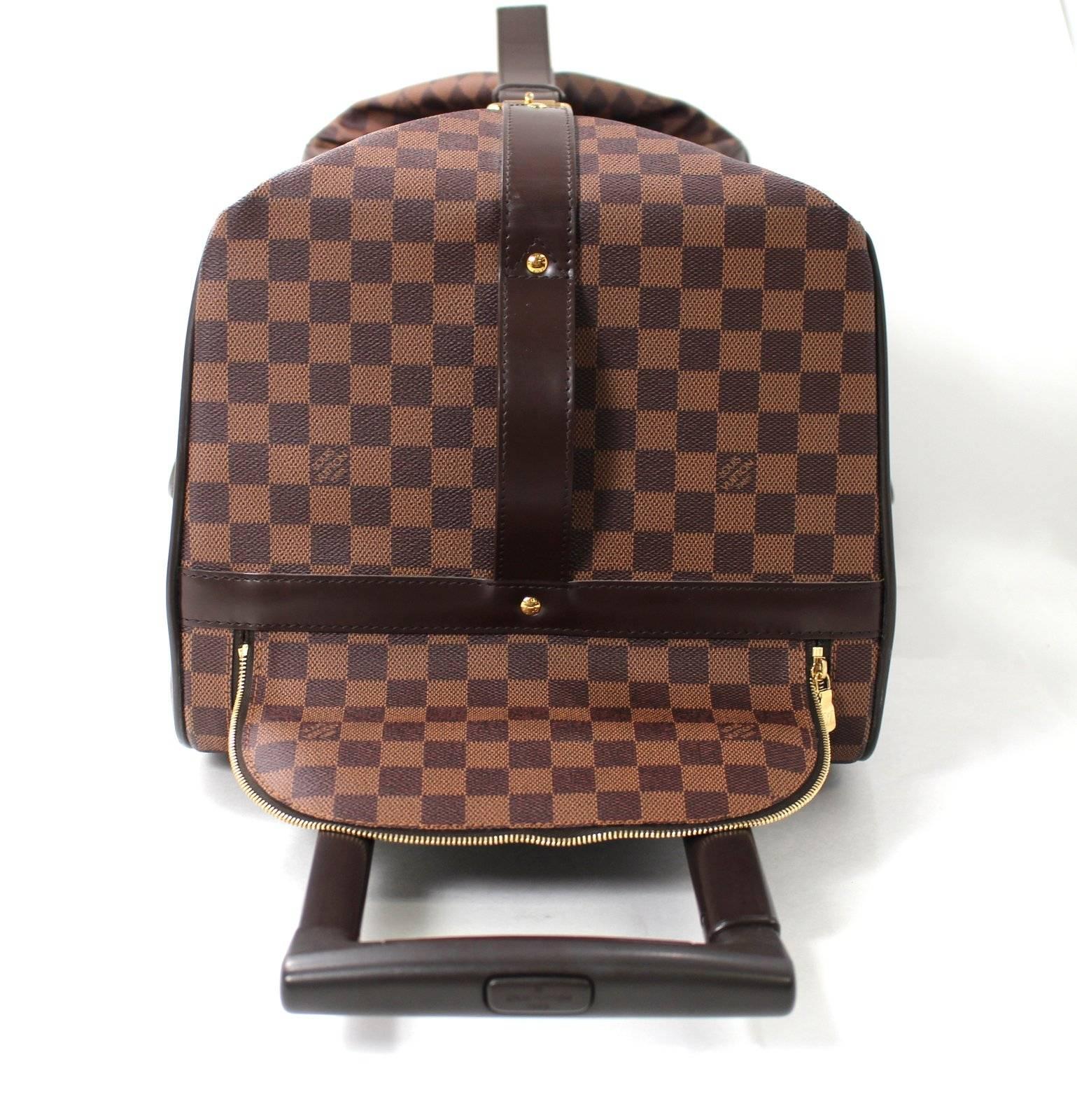 Louis Vuitton Damier Ebene Rolling Trolley Luggage- Eole 50 In Excellent Condition In New York City & Hamptons, NY