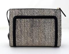 Jason Wu Daphne Water Snake Clutch with Black Leather