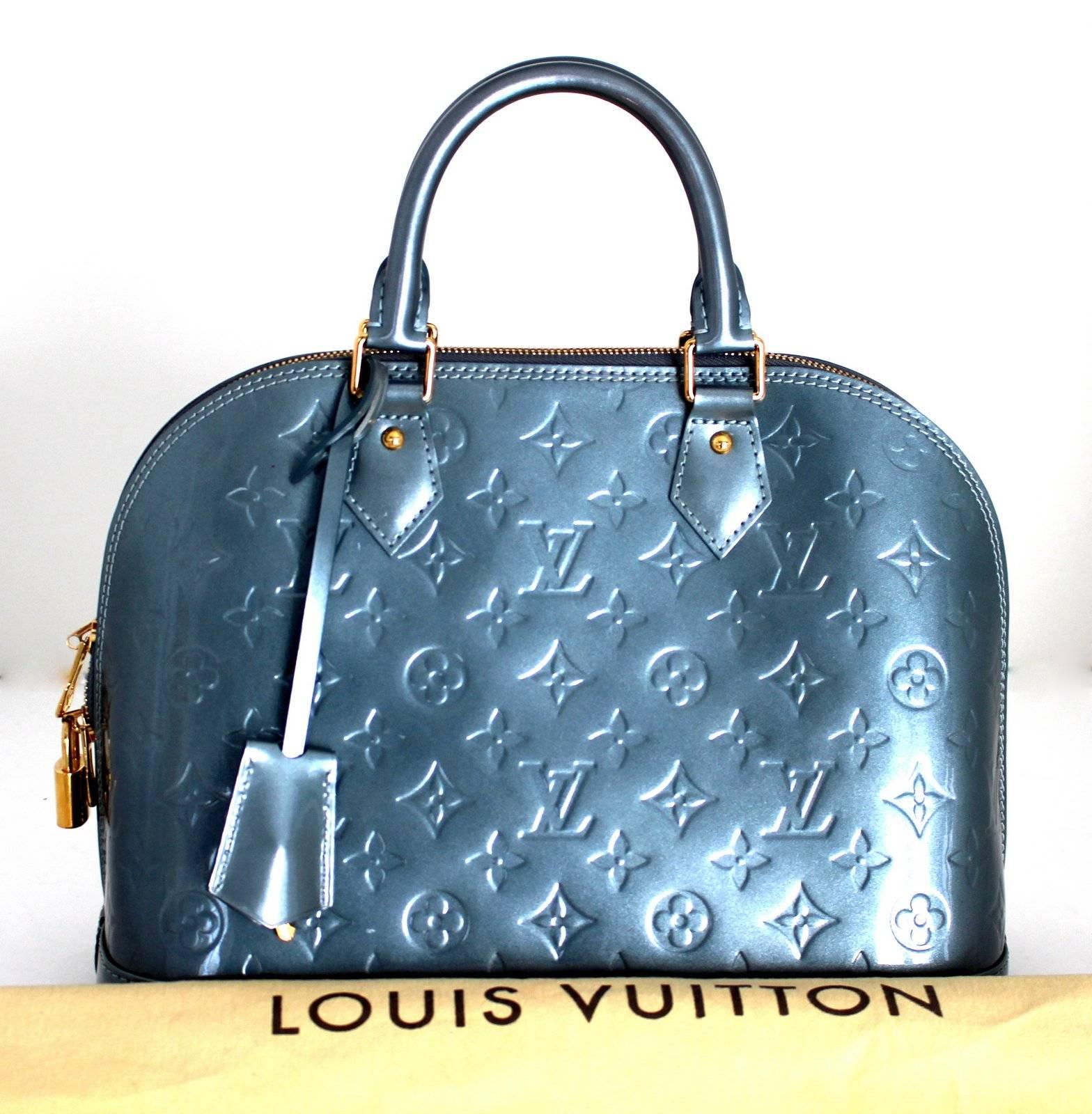 Louis Vuitton Silver Grey Givre Vernis Alma Bag- PM 5
