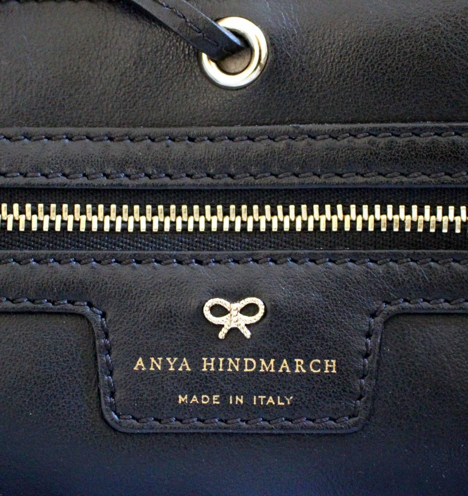Anya Hindmarch Black Leather Allover Sticker Tote- Ebury Circus 2