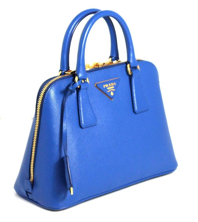 Prada Yellow Mini Promenade Saffiano Bag with GHW and Dust bag at 1stDibs