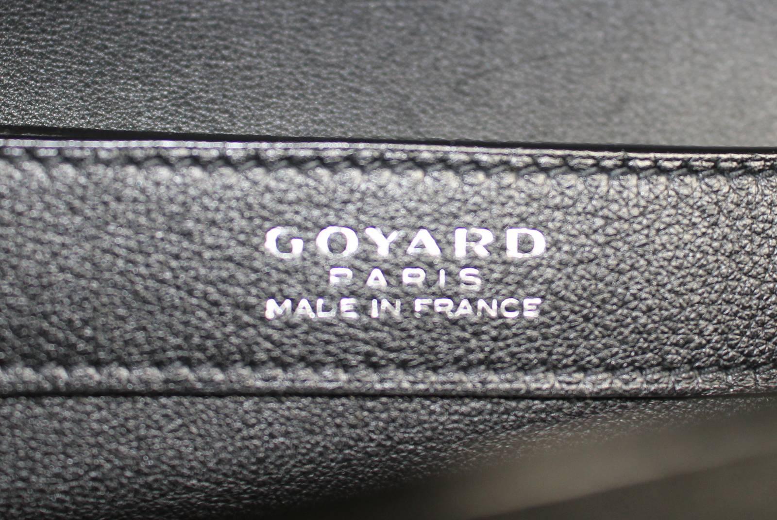 Women's 233 Goyard Black Leather Shoulder Bag with wallet- Ltd. Ed.