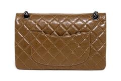 Chanel Dark Taupe Leather Reissue Double Flap Bag- Khaki Color