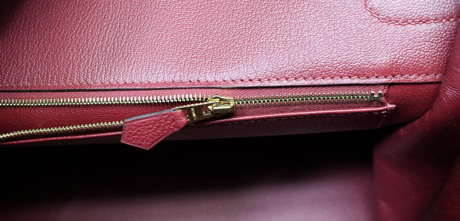 Hermès Rouge Grenat Burgundy 35 cm Togo Birkin Bag 1