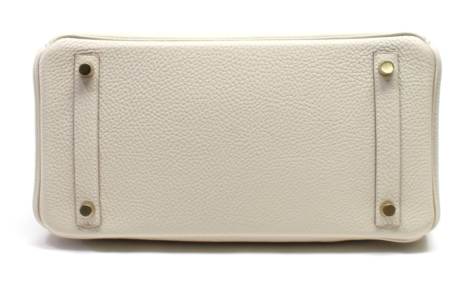 Women's Hermès Craie Birkin Bag- Clemence Leather, 30 cm GHW