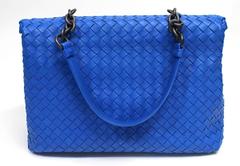 Bottega Veneta Royal Blue Medium Olimpia Bag