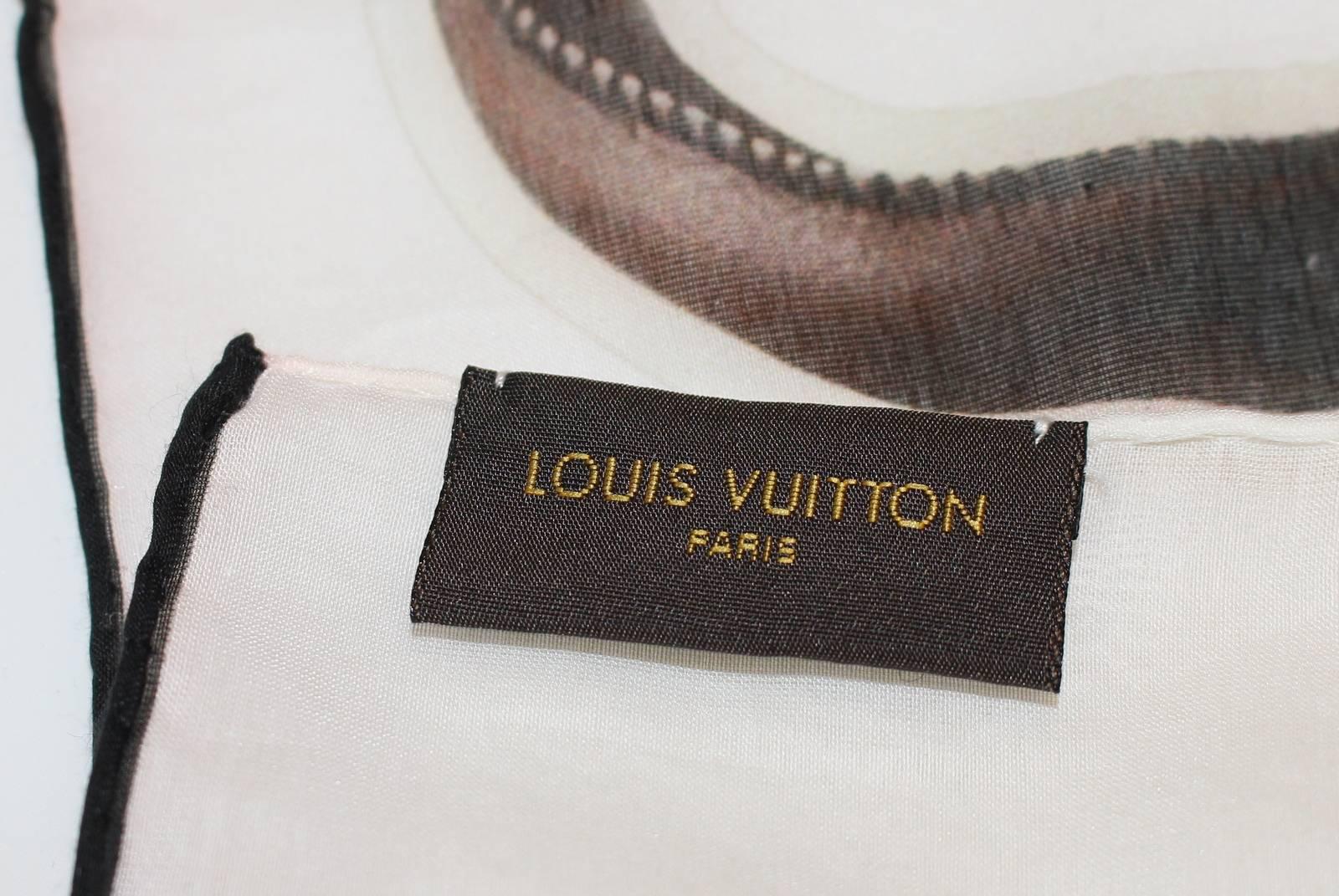 Louis Vuitton White Multi Animation Stickers Stole 5