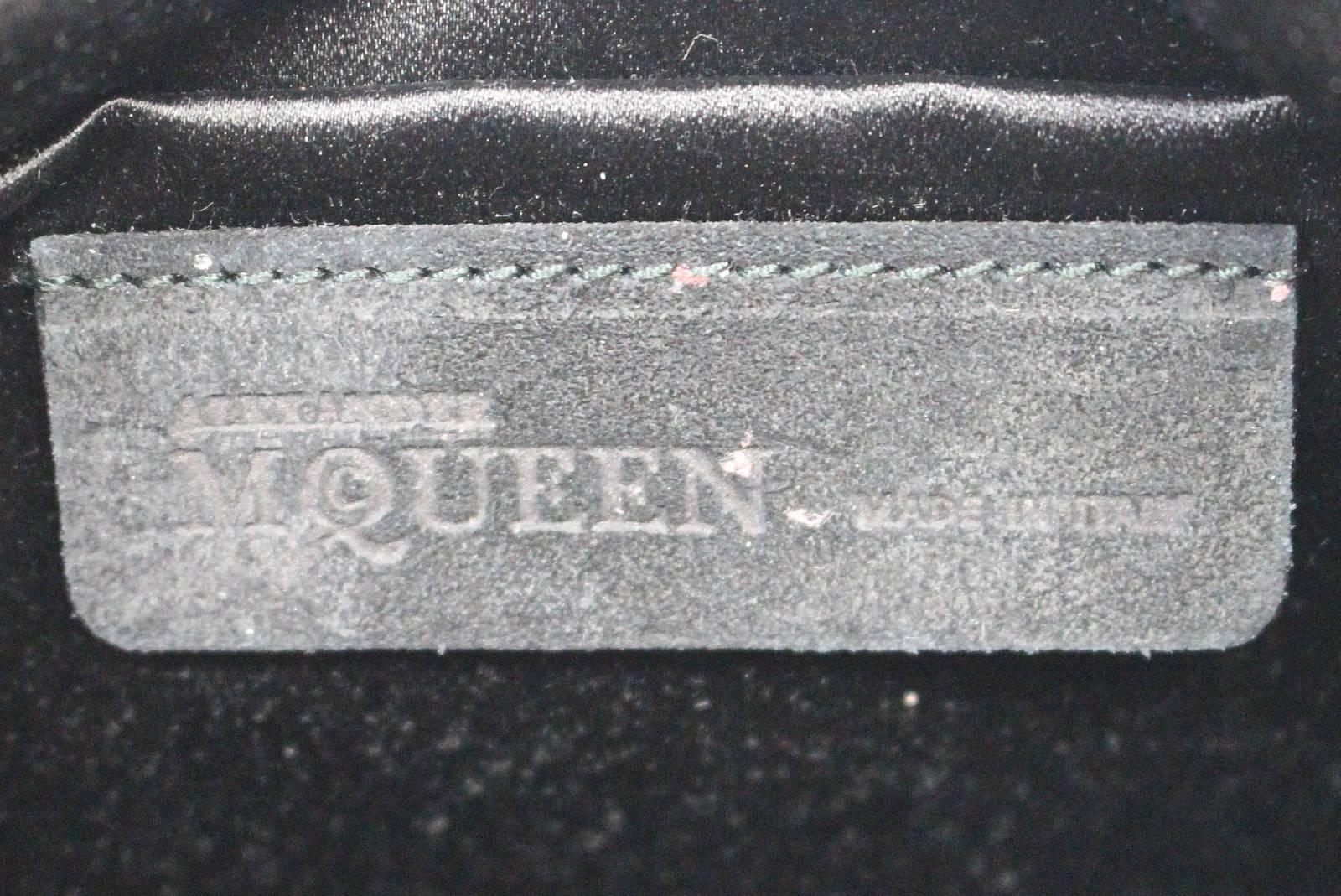 Alexander McQueen Black Suede Clutch Cross Body Bag 4