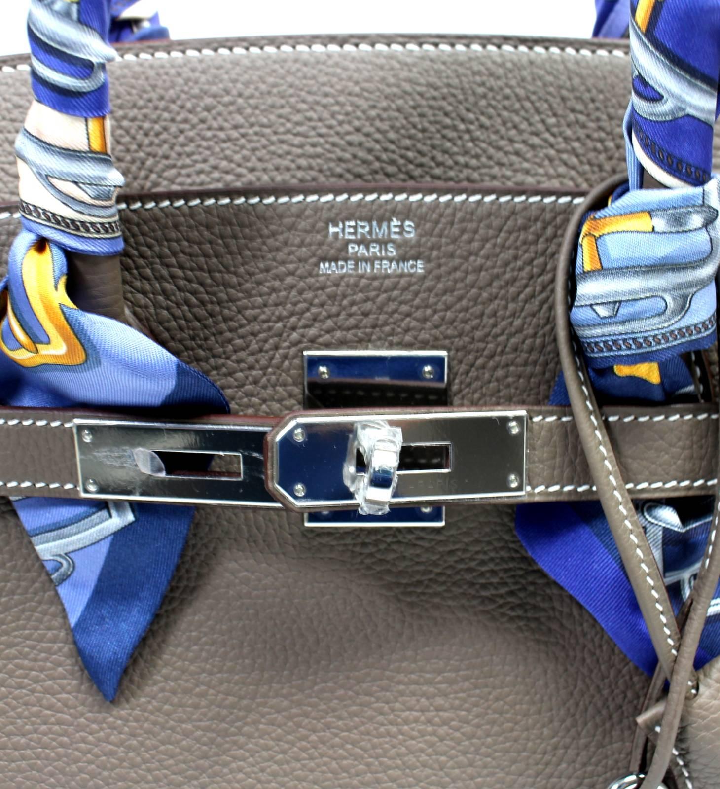 Hermès Etoupe Togo 35 cm Birkin Bag with Palladium Hardware 1