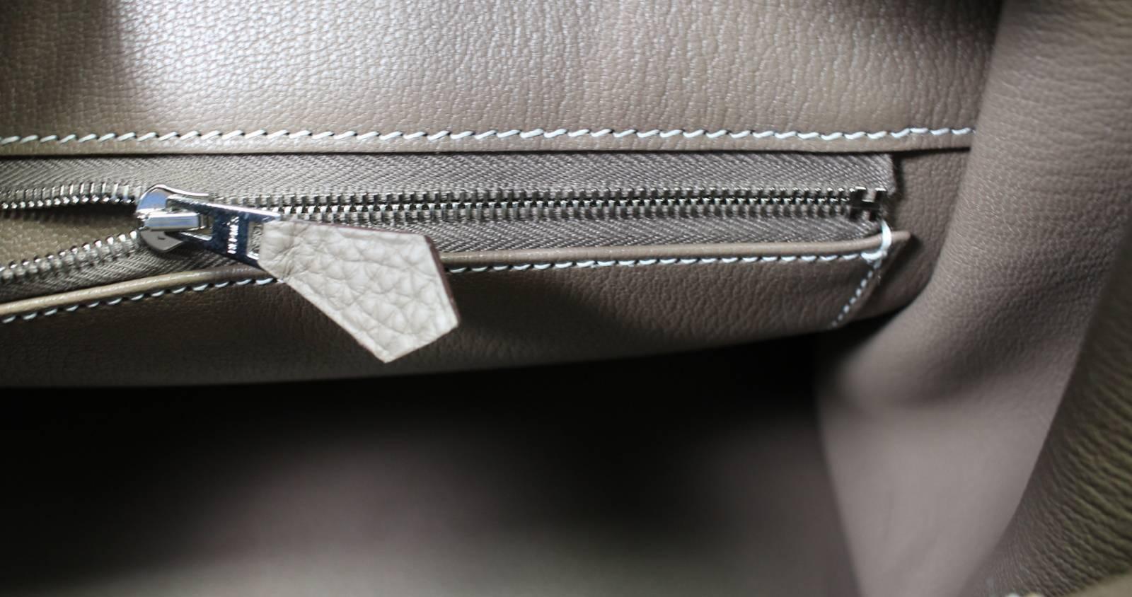 Hermès Etoupe Togo 35 cm Birkin Bag with Palladium Hardware 3