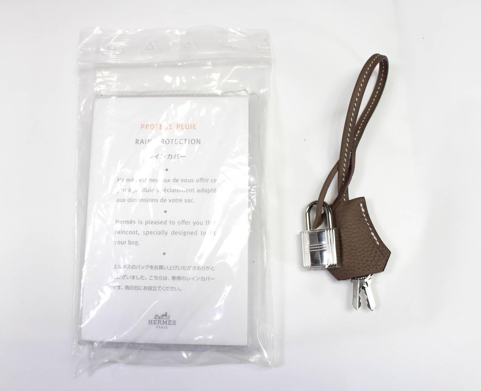 Hermès Etoupe Togo 35 cm Birkin Bag with Palladium Hardware 4