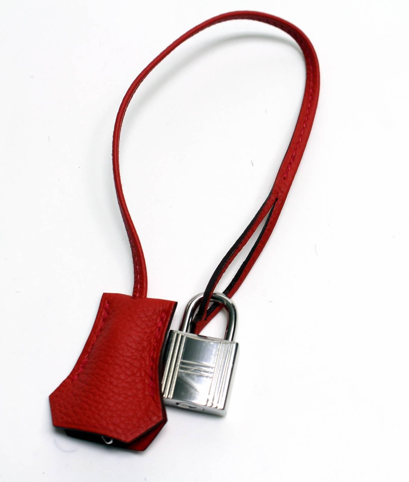 Hermès Geranium Togo 35 cm Birkin Bag with Palladium For Sale 4
