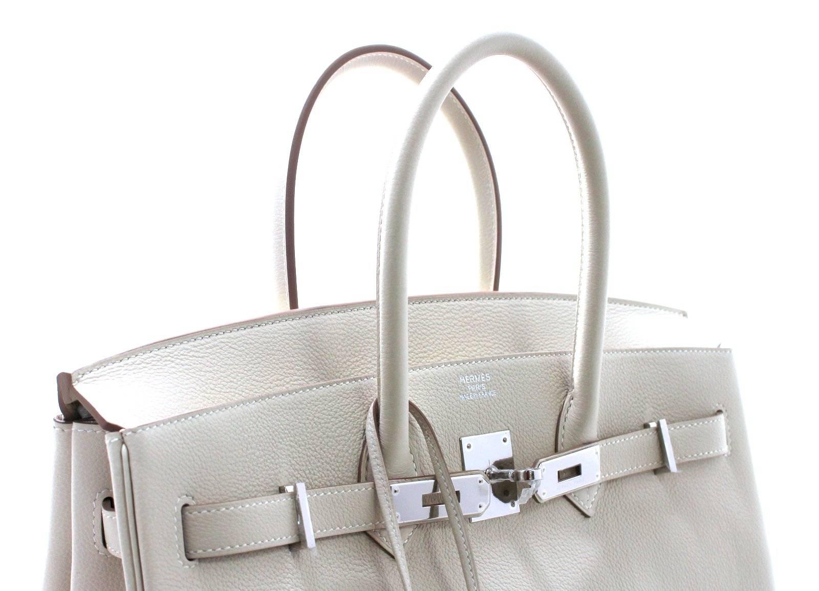 Hermès Birkin Craie Togo 35 cm with Palladium- Chalk White 2