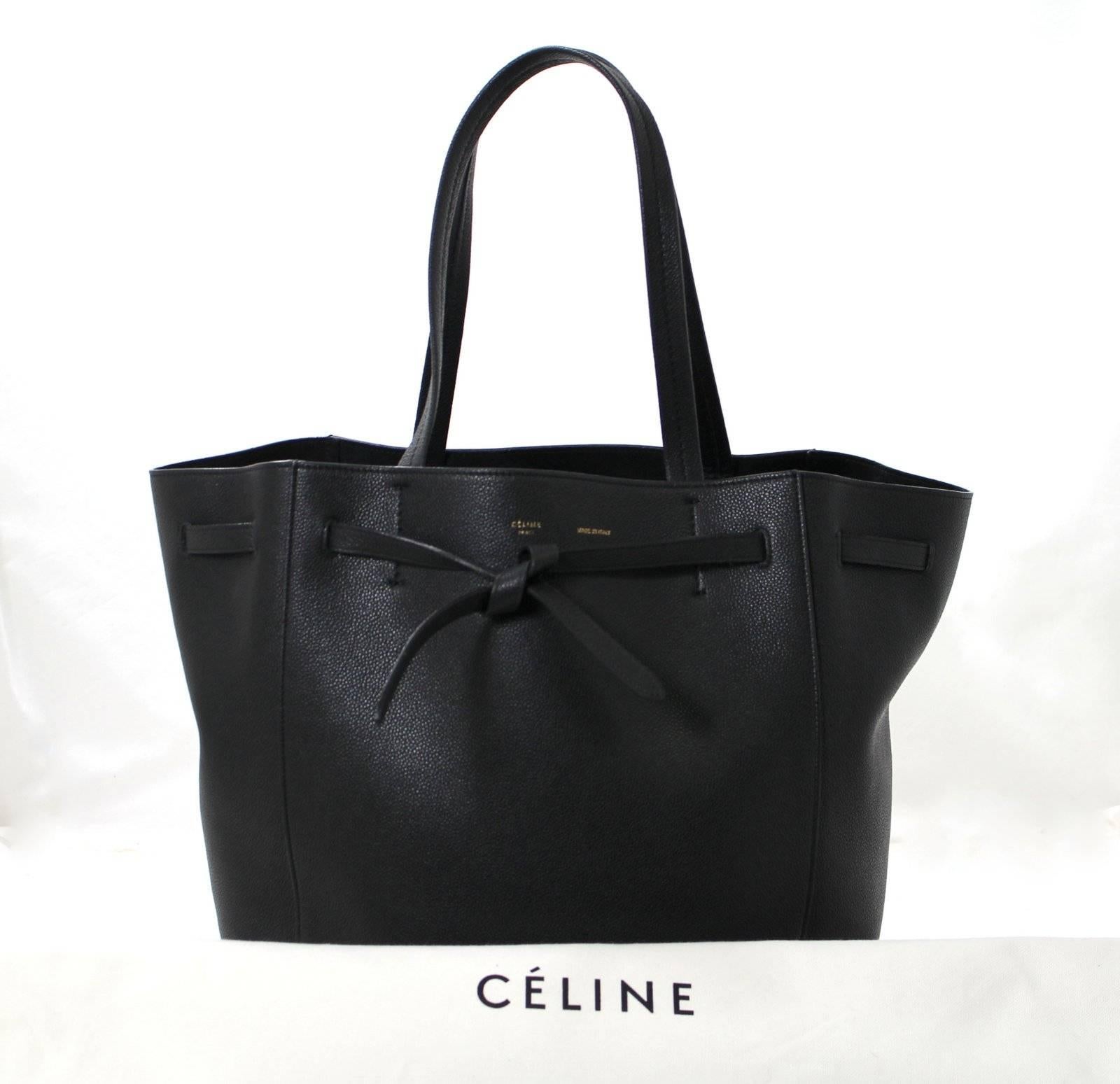 Celine Black Calfskin Cabas Phantom Tote Bag 6
