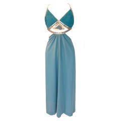 Couture Jacques Cassia turquoise gown