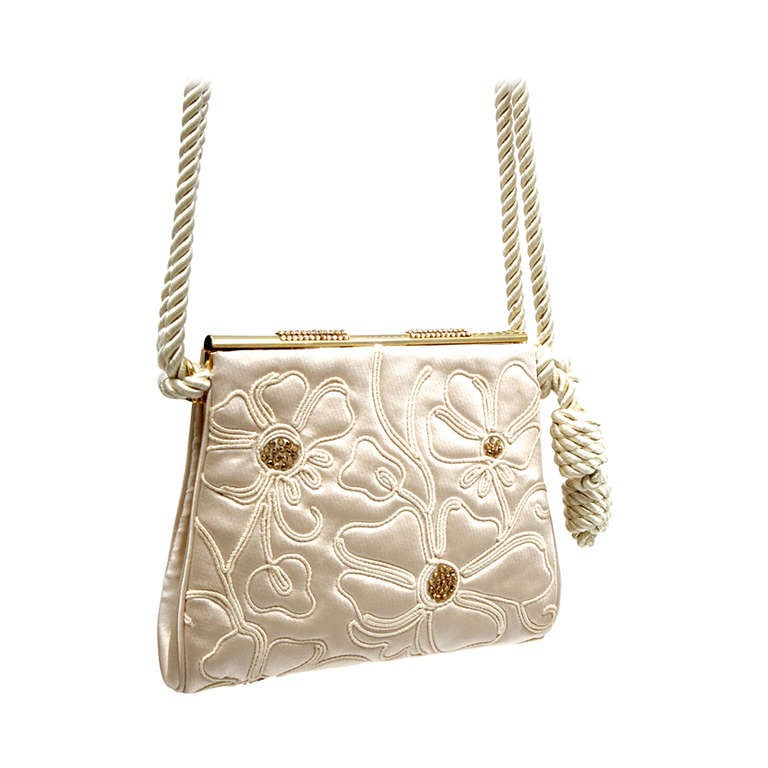 Judith Leiber Silk Satin Purse