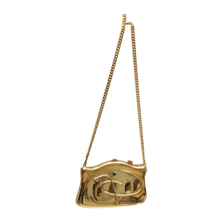 Carlos Falchi Gold Metal Bag