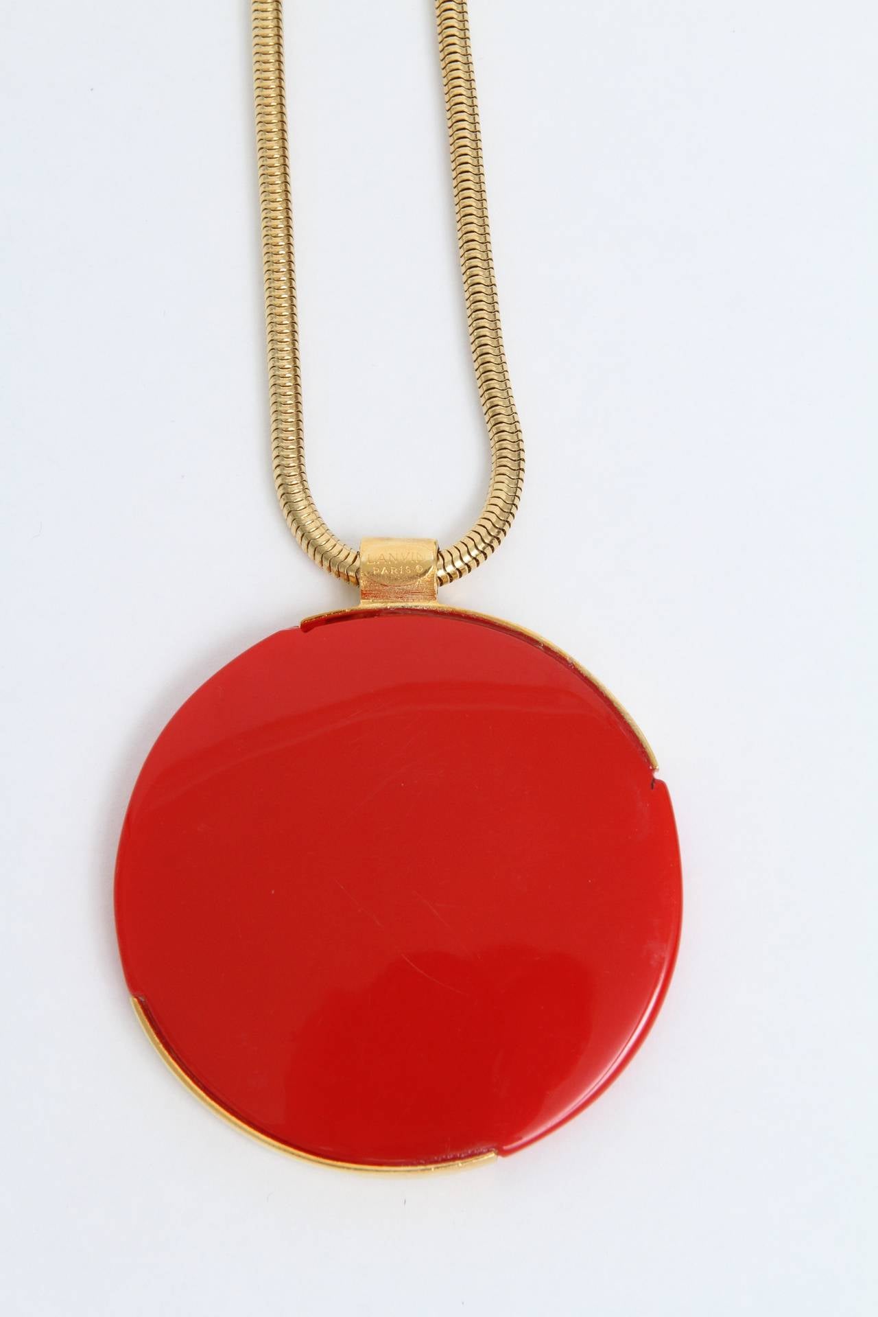 Lanvin Pendant Necklace In Excellent Condition For Sale In Topanga, CA