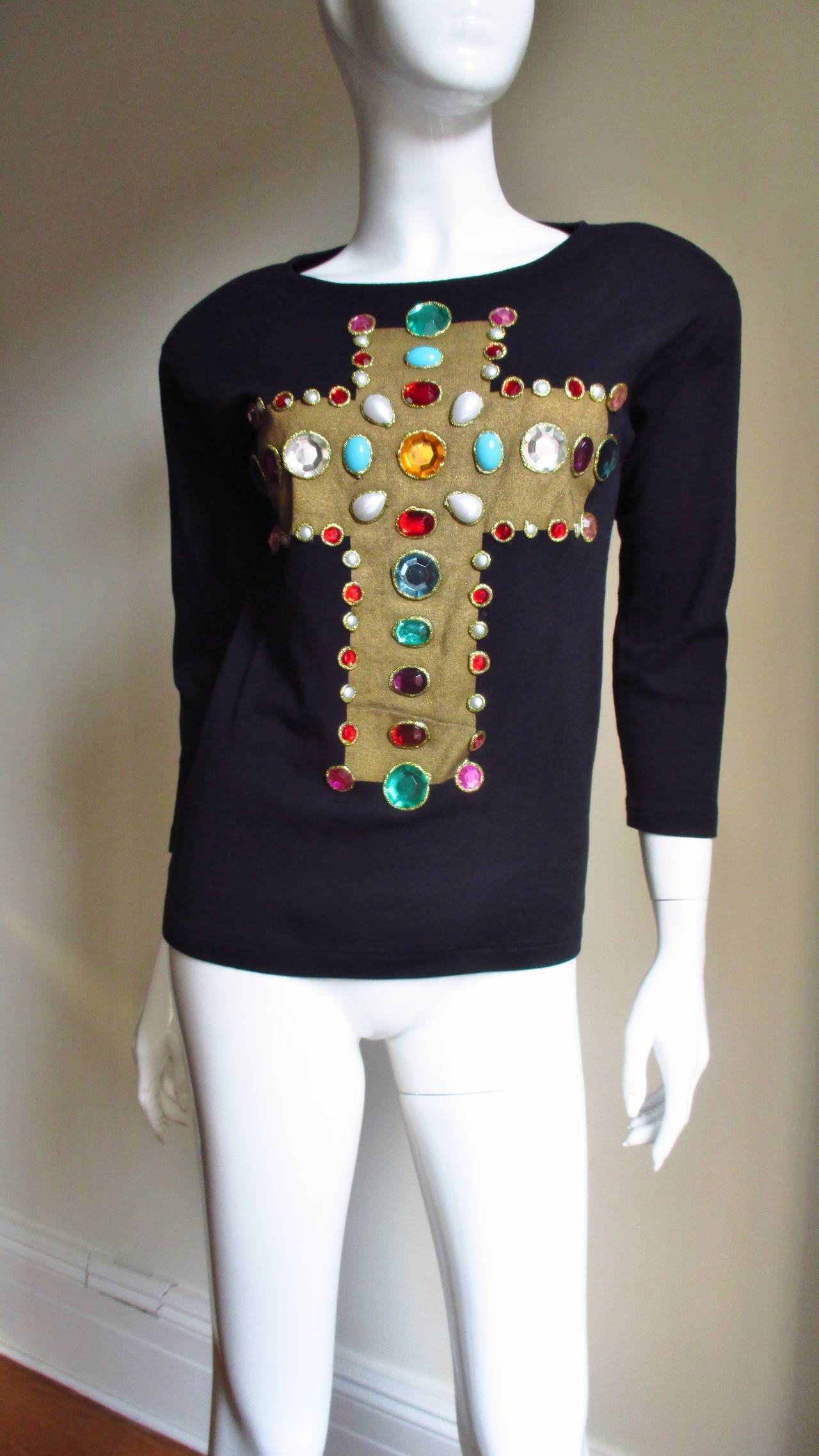 Iconic Lacroix 1988 Vogue Cover Cross Top at 1stdibs