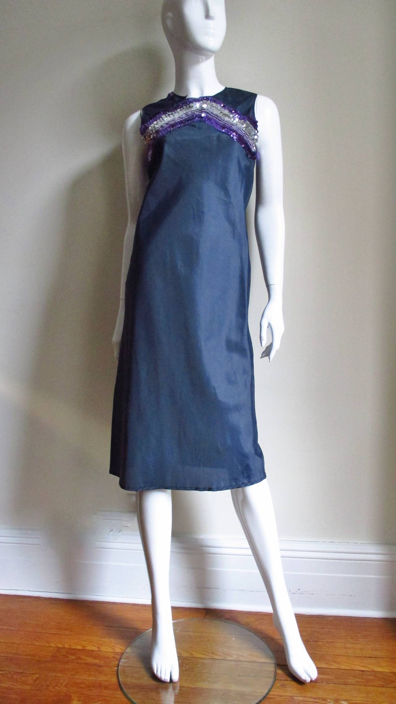 Sublime Vintage Helmut Lang Dress W Sequins In New Condition In Water Mill, NY