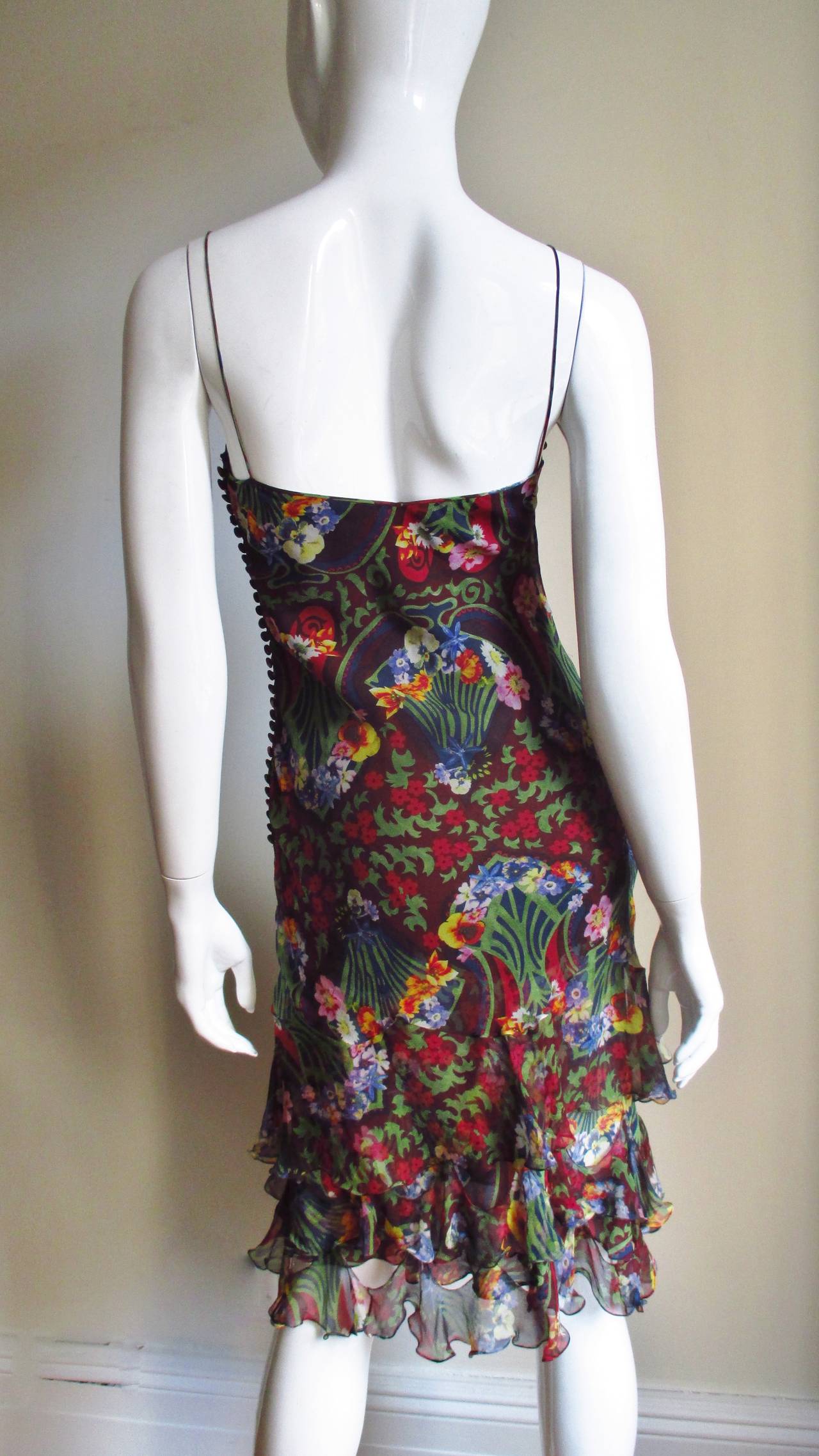 Black Self Tie Design Flounced Hem Strap Dress Black Self Tie Design Flounced Hem Strap Dress