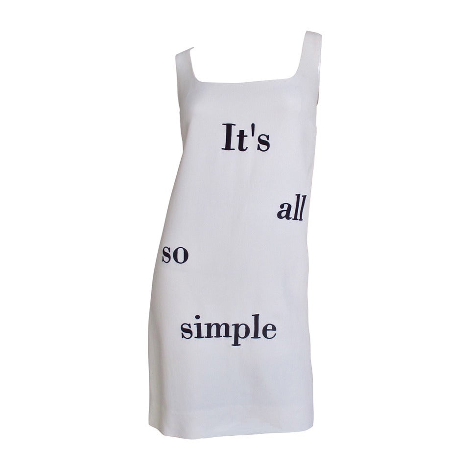 Moschino Couture " It's all so simple " Embroidered Dress & Coat