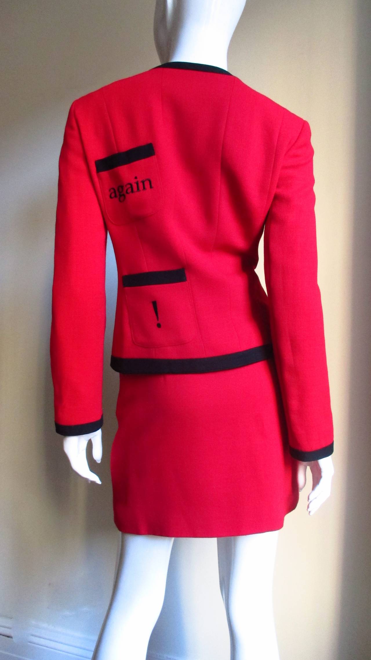 Moschino ' Let's Twist Again! ' Skirt Suit 1