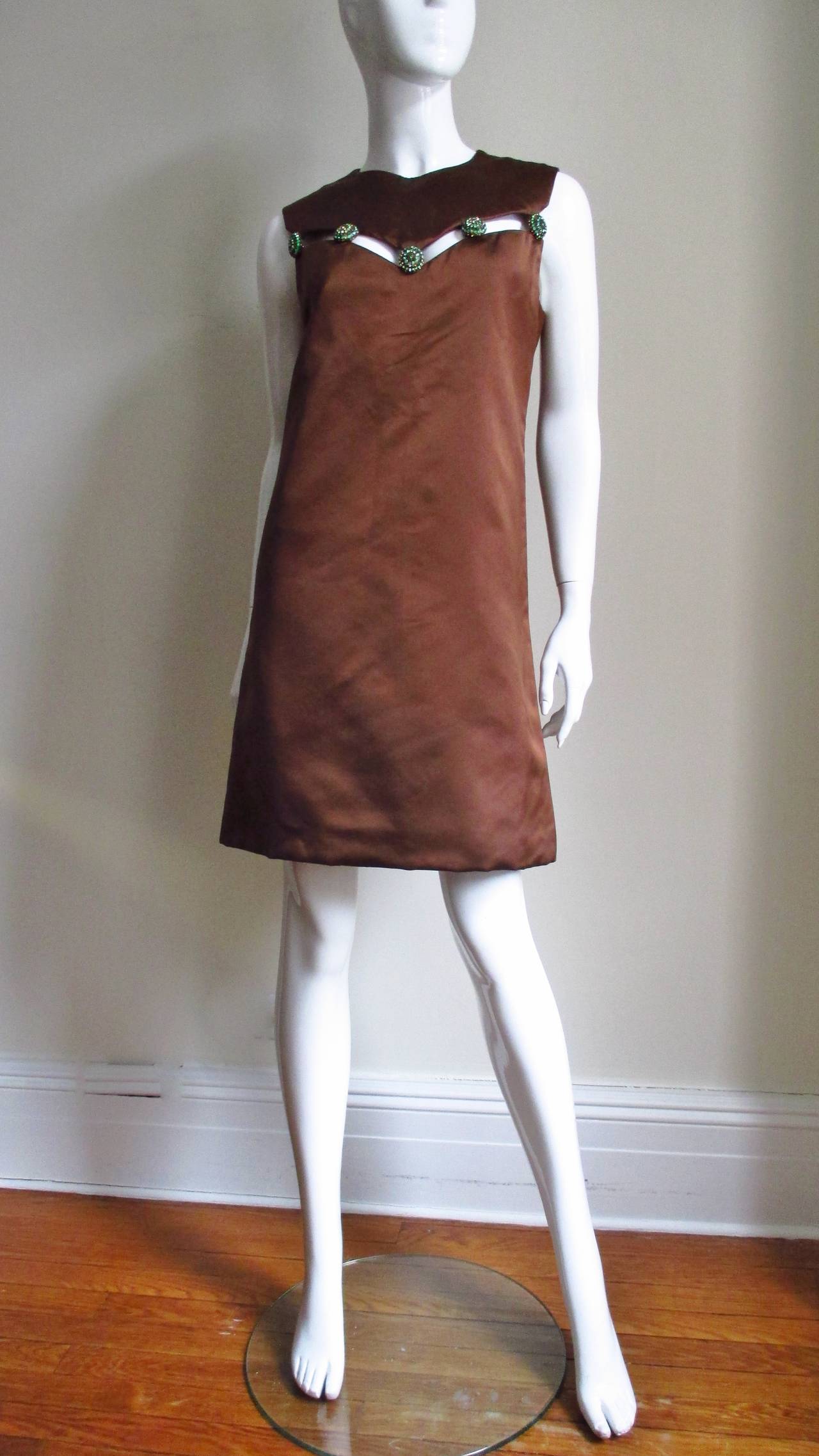 Black Iconic 1960s Christian Dior Mod Cutout Dress