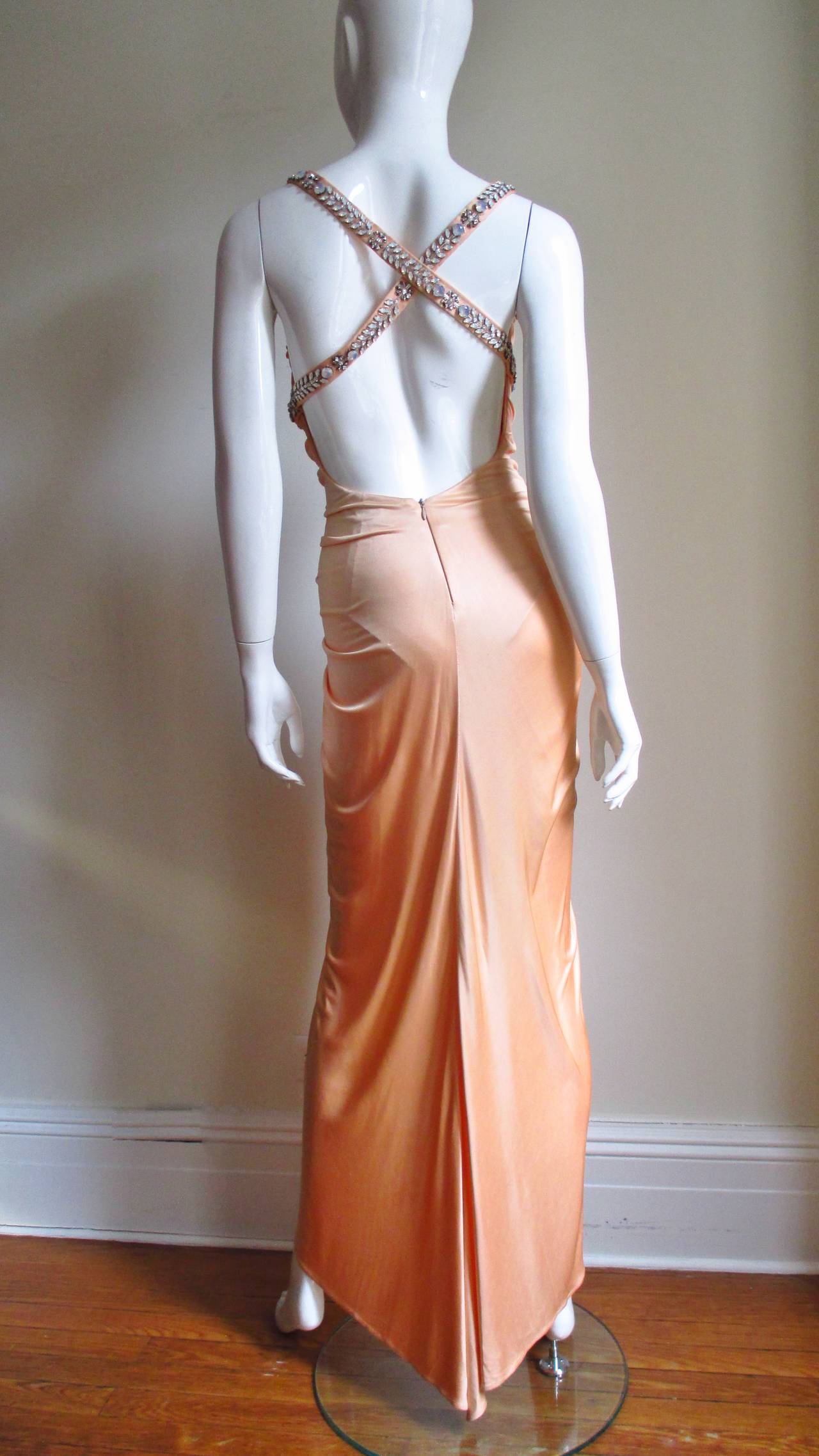 Vintage Gianni Versace Silk Gown With Tuck Detailing 4