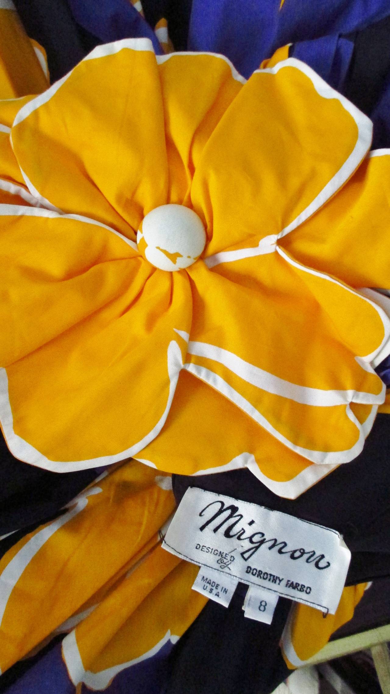 Vintage Mignon Bustier Dress With Large Flower 6