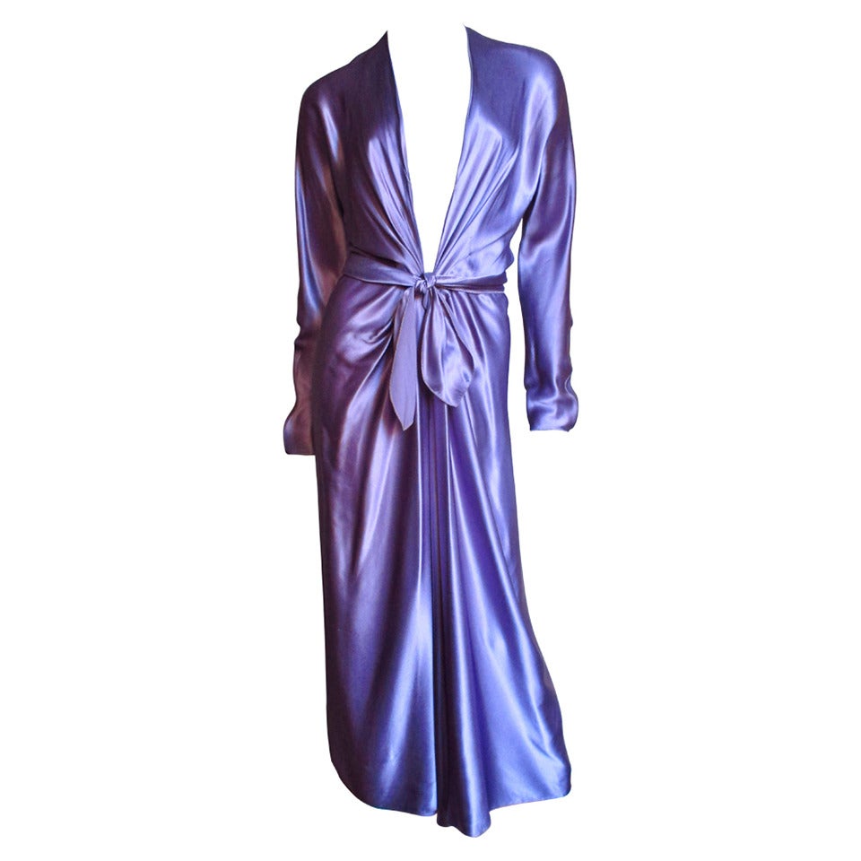 Jackie Rogers Silk Plunge Dress and Wrap at 1stDibs