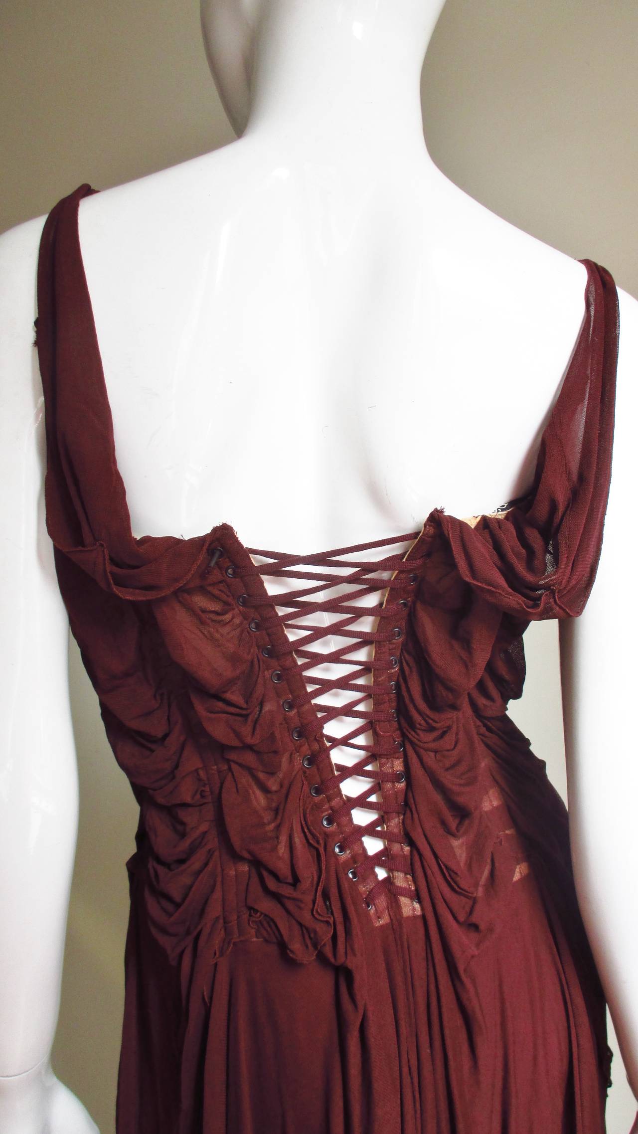 Women's Ethereal Jean Paul Gaultier Draped Corset Dress