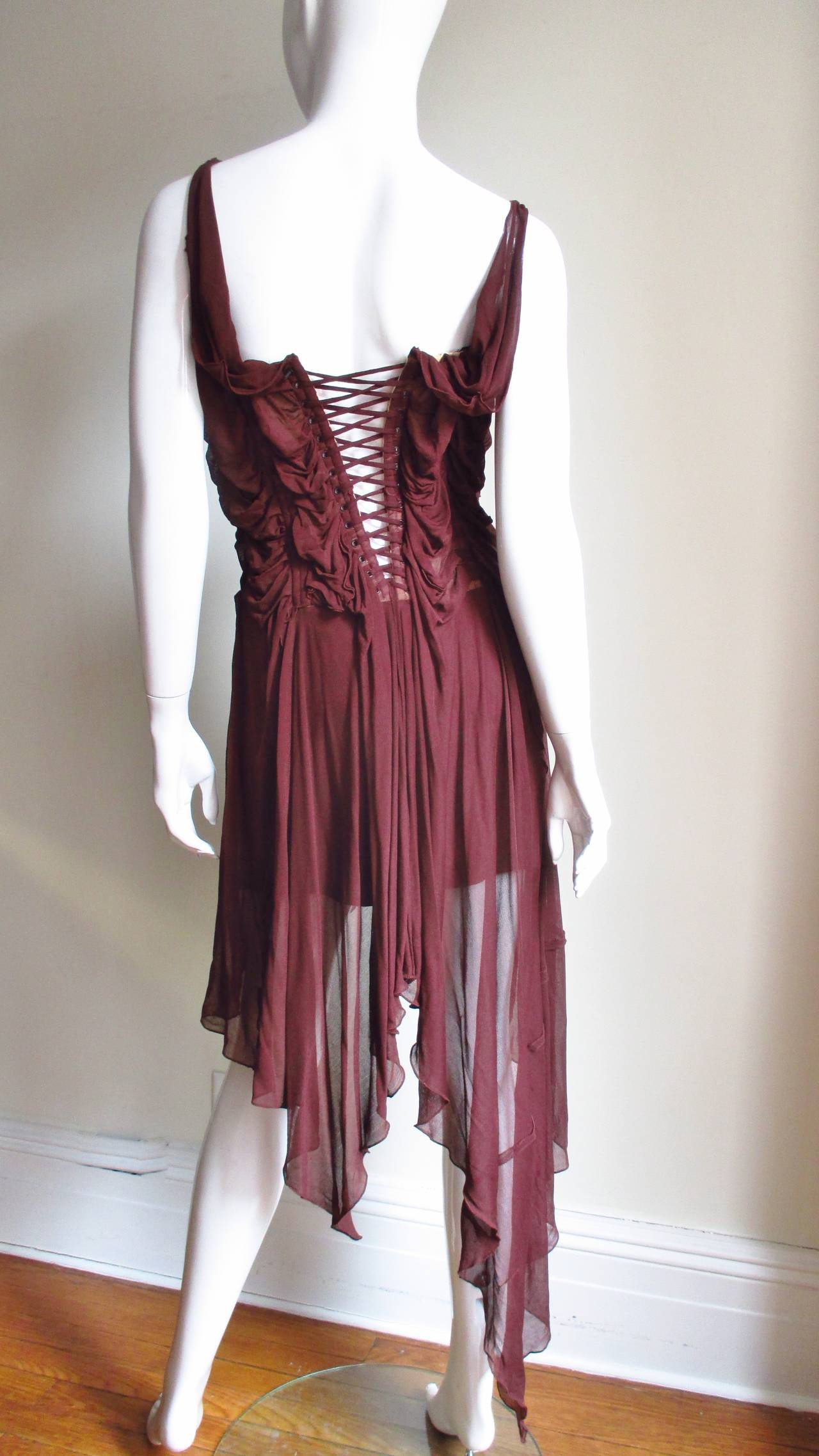 Ethereal Jean Paul Gaultier Draped Corset Dress 2