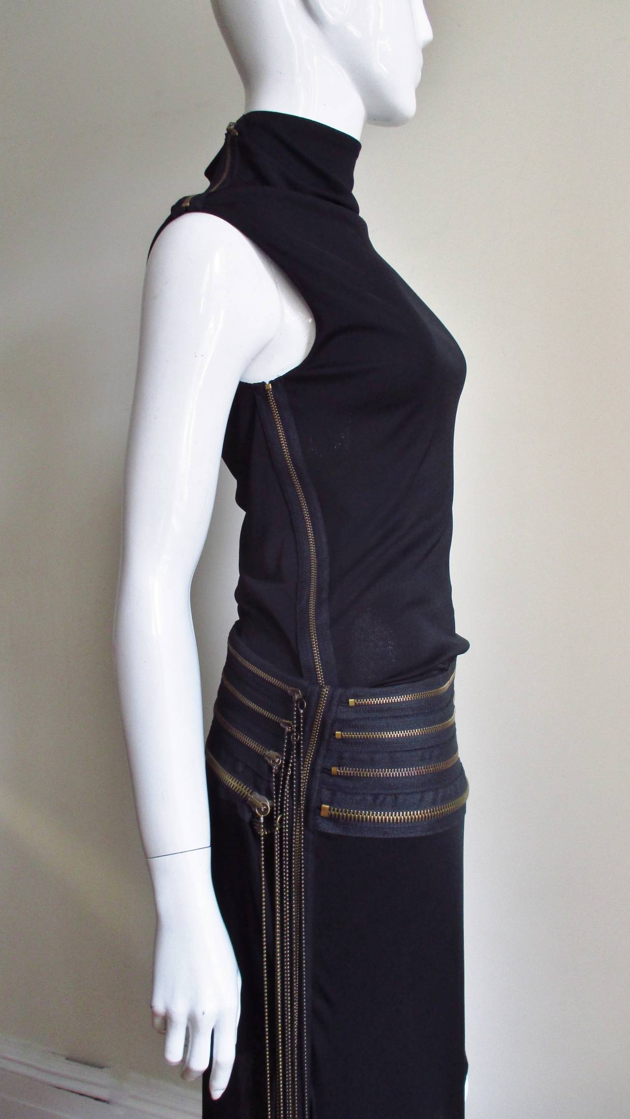 Jean Paul Gaultier Zipper Dress In New Condition In Water Mill, NY