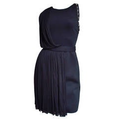Versace Silk Draped Dress W Studs 7
