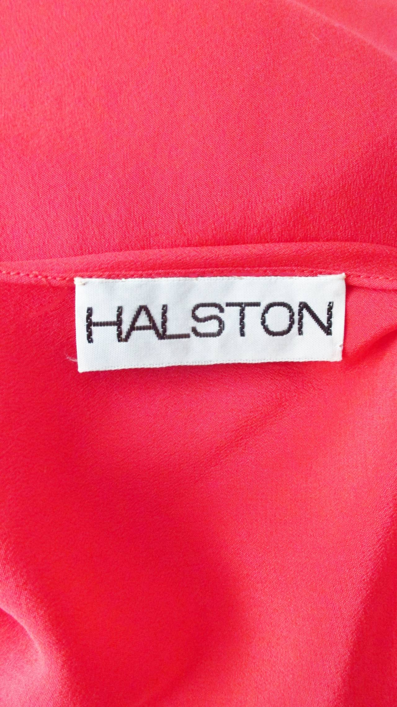Fabulous Vintage Halston One Shoulder Wrap Dress 2